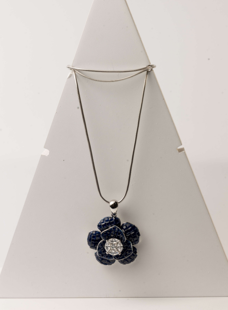 LAZULINE FLOWER PENDENT-0