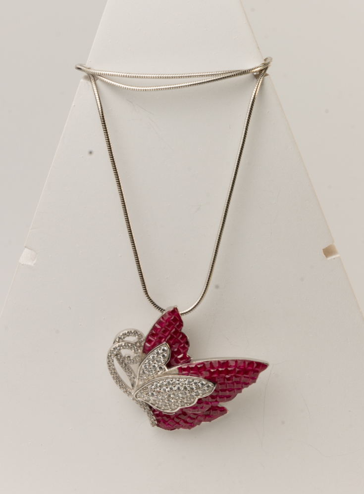 SCARLET BUTTERFLY PENDENT-0