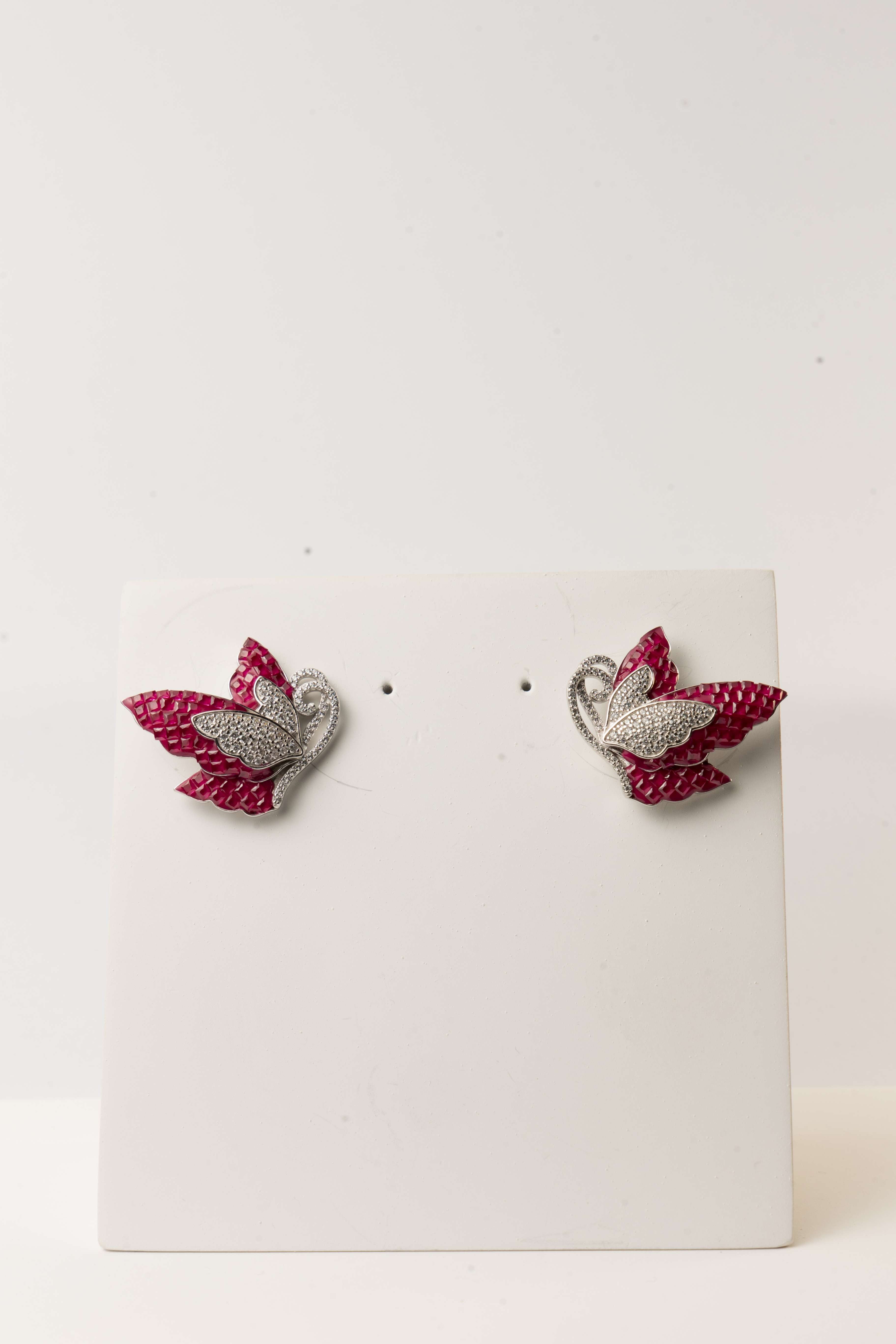 SCARLET BUTTERFLY EARINGS-0